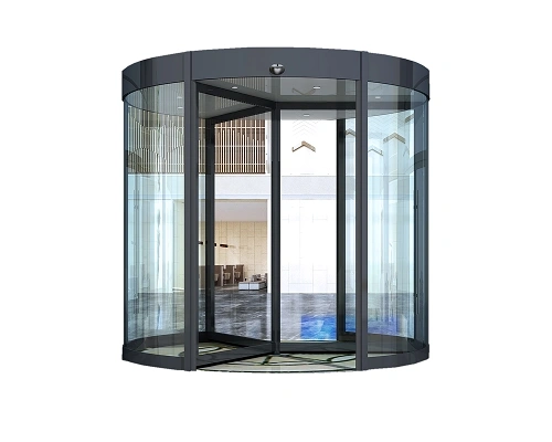 Porte tournante en aluminium